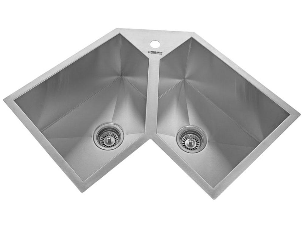 Full Details of Neelkanth Sinks Corner Sink Double Bowl Big