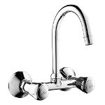 Wall Mounted Sink mixer with Swivel Spout,Faucets-Taps