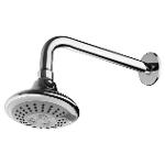 3 Flow Overhead Shower W-o Arm 4” (Round),Showers-Shower Panels