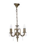 3 Light Aluminium Crystal Mini Chandelier,Lights