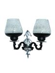 Black and Silver Gothic Double Aluminium Wall Sconce,Lights