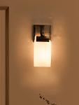 Modern Satin Finished Single Wall Sconce with Opal Shade,Lights