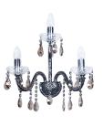 SZ Silver 3 Light Brass Crystal Wall Sconce,Lights