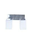 Modern Satin Finished Double Wall Sconce with Opal Shades,Lights