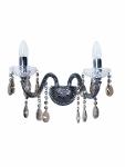 SZ Silver 2 Light Brass Crystal Wall Sconce,Lights