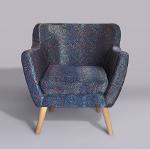 Floral Star-Patterned Ajrakh Armchair,Chairs