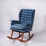 Floral Patterned Dhurrie Rocking Chair,Chairs