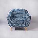Maze Patterned Dhurrie Accent Chair,Chairs
