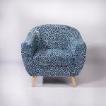 Spiral Patterned Dhurrie Accent Chair,Chairs