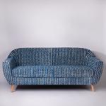 Zigzag Patterned Dhurrie 3-seater Sofa,Sofas-Couches