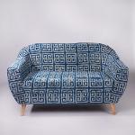 Maze Patterned 2-Seater Loveseat,Sofas-Couches