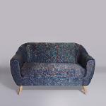 Floral Star-Patterned Ajrakh 2-Seater Loveseat,Sofas-Couches