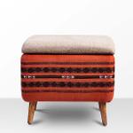 Naga Shawl Rectangular Storage Ottoman,Stools-Poufs