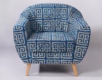 Maze Patterned Dhurrie Armchair,Chairs