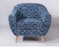Ornate Patterned Dhurrie Accent Chair,Chairs