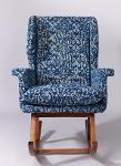 Ornate Patterned Dhurrie Rocking Chair,Chairs